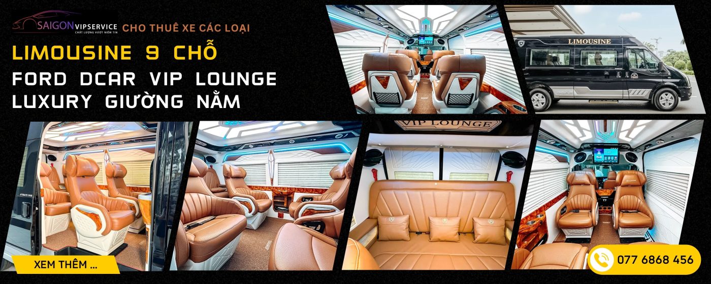Ford DCar VIP Lounge 9 chỗ với ghế nằm thư giãn và khoang nội thất cao cấp