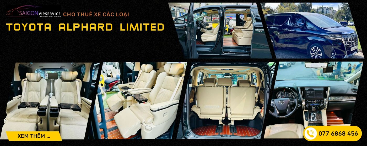 Toyota Alphard Limited với nội thất ghế da cao cấp, khoang VIP rộng rãi và ngoại thất sang trọng