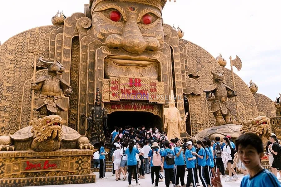 Kiến trúc tâm linh khu 18 Tầng Địa Ngục tại Khu du lịch Sơn Tiên Biên Hòa
