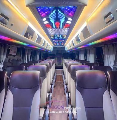 Xe 35 chỗ KIA Granbird với nội thất bọc da